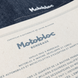 Certificat d'authenticité du Blouson Kidur x Motobloc