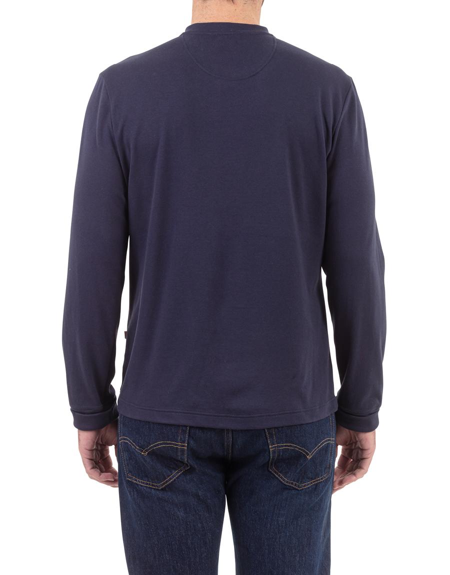 Henley Sweat pull Kidur made in France homme Marine